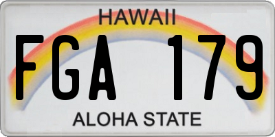 HI license plate FGA179