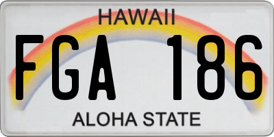 HI license plate FGA186