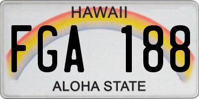 HI license plate FGA188