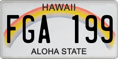HI license plate FGA199