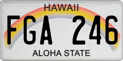 HI license plate FGA246