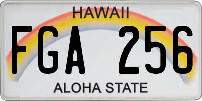 HI license plate FGA256