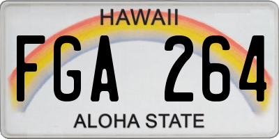 HI license plate FGA264