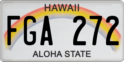 HI license plate FGA272