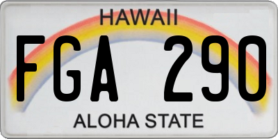 HI license plate FGA290