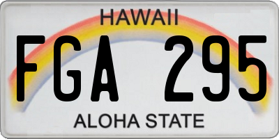 HI license plate FGA295