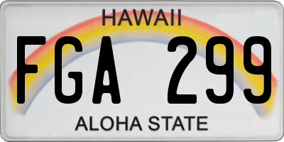 HI license plate FGA299