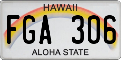 HI license plate FGA306