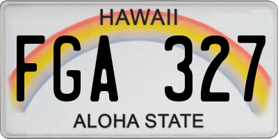 HI license plate FGA327