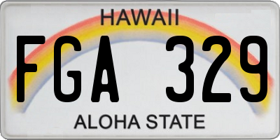 HI license plate FGA329