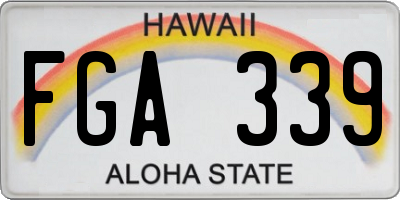 HI license plate FGA339