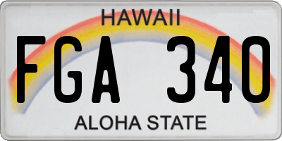 HI license plate FGA340