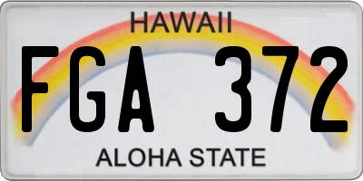 HI license plate FGA372