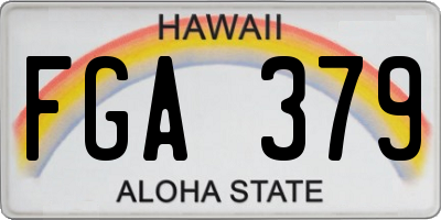 HI license plate FGA379