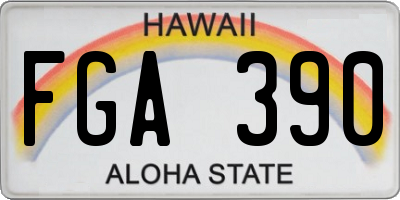 HI license plate FGA390