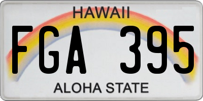 HI license plate FGA395