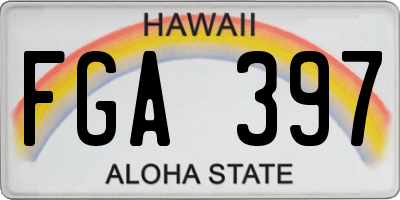 HI license plate FGA397