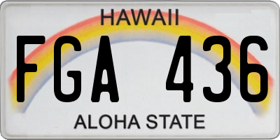 HI license plate FGA436