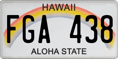 HI license plate FGA438
