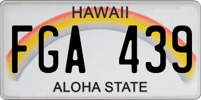 HI license plate FGA439
