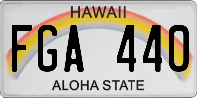 HI license plate FGA440