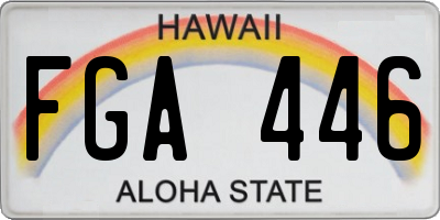 HI license plate FGA446