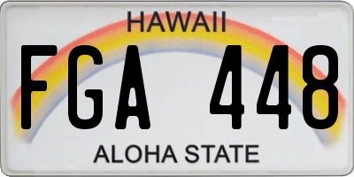 HI license plate FGA448