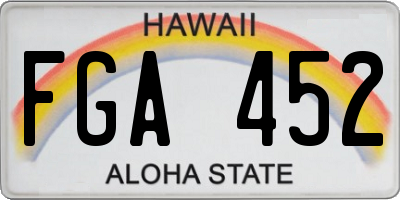 HI license plate FGA452