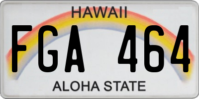 HI license plate FGA464