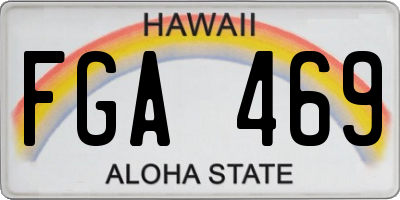 HI license plate FGA469