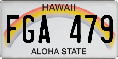 HI license plate FGA479
