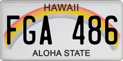 HI license plate FGA486