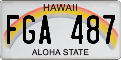 HI license plate FGA487