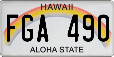 HI license plate FGA490