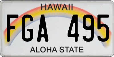 HI license plate FGA495