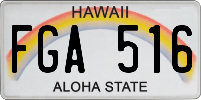HI license plate FGA516