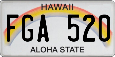HI license plate FGA520