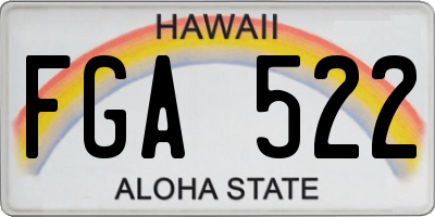 HI license plate FGA522