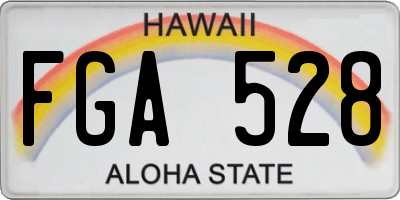 HI license plate FGA528