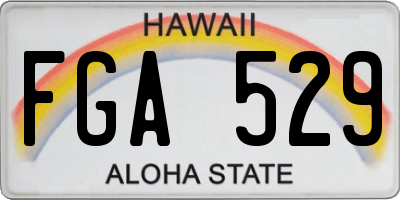 HI license plate FGA529