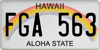 HI license plate FGA563