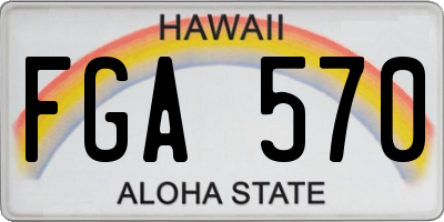 HI license plate FGA570