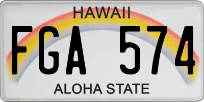 HI license plate FGA574