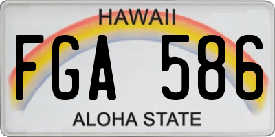 HI license plate FGA586