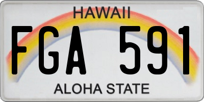 HI license plate FGA591