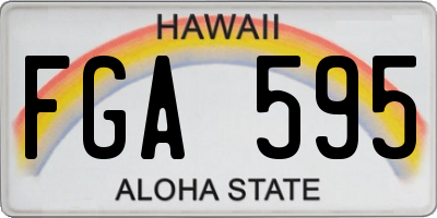 HI license plate FGA595