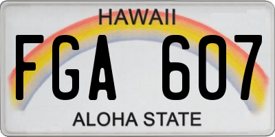HI license plate FGA607
