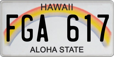HI license plate FGA617