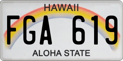 HI license plate FGA619