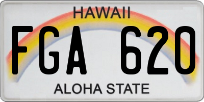 HI license plate FGA620